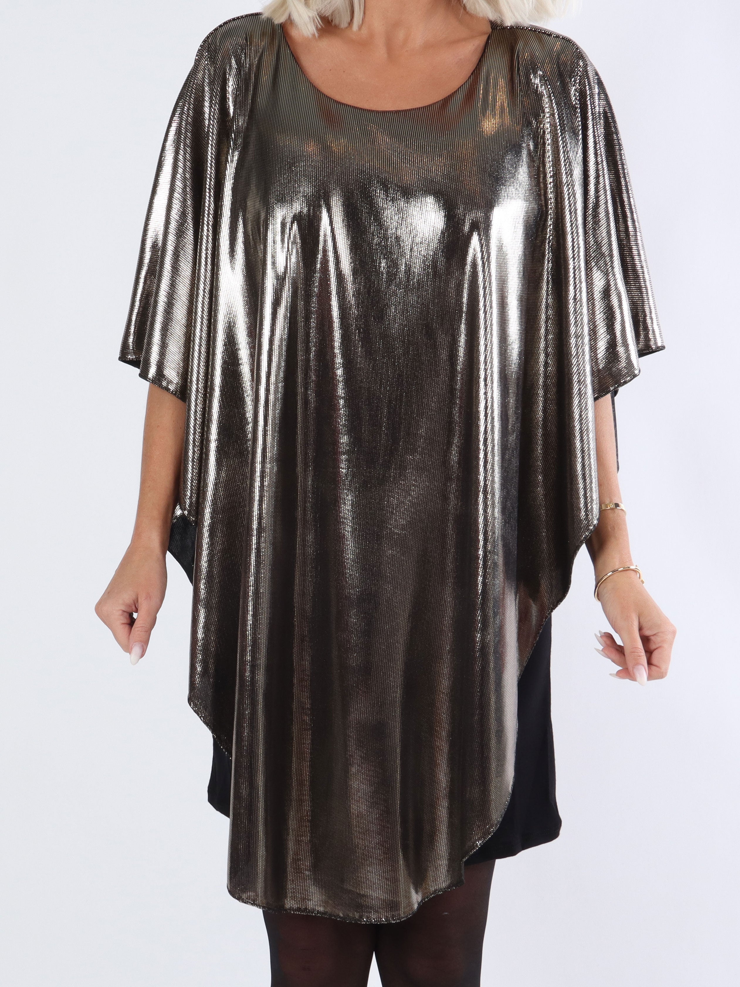 Kenya Party - Smuk plus size tunikakjole i shiny stof